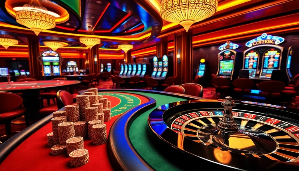 Experience the exciting atmosphere of live gaming at https://f122.com.br/, featuring a luxurious casino setup.