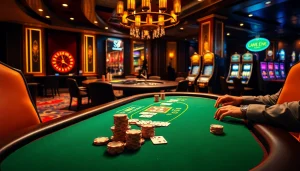 S8 offers thrilling gameplay at a vibrant casino table with poker chips and cards.