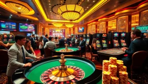 Experience the thrills of gambling at okbay with luxury chips and exciting roulette tables.