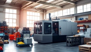 Injection Molding Machine in a modern manufacturing setting showcasing advanced technology and precision.
