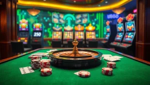 Experience the thrill of victory at u888 with vibrant casino tables and rich gaming elements.