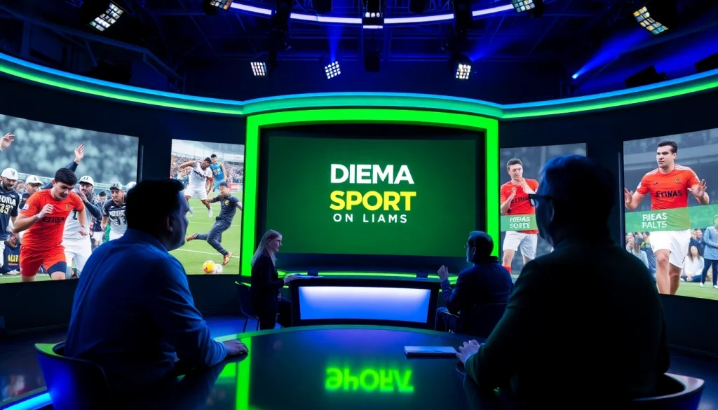 Watch Diema Sport online free, sports studio with commentators and digital screens.