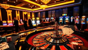 S88VIP casino scene showcasing luxury gaming elements like chips and a roulette wheel.