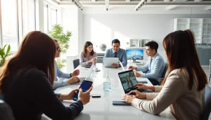 快连下载 on various devices in a modern workspace setting.