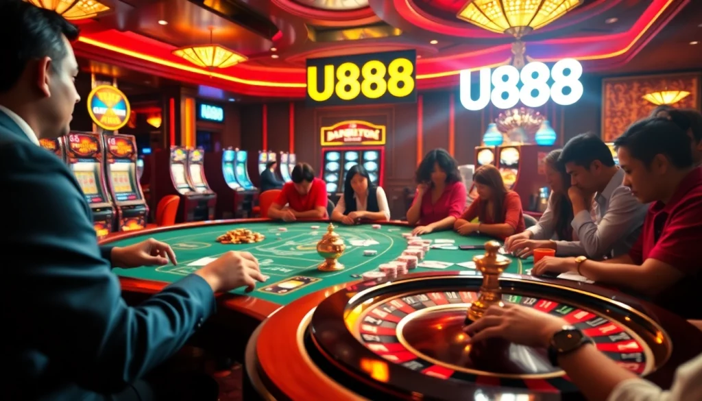 Experience thrilling gaming action at U888 with vibrant casino tables and exciting gameplay.