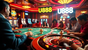 Experience thrilling gaming action at U888 with vibrant casino tables and exciting gameplay.