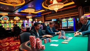 Experience the excitement at God345 casino with vibrant slot machines and engaging poker tables.