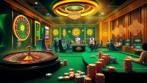 Experience the excitement of betting at ffgg88.com with poker tables and roulette wheels.
