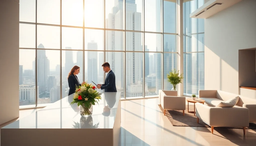 Elevate your Real Estate experience in a professional office setting highlighting collaboration.