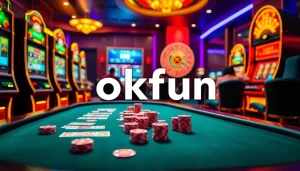 Experience winning at okfun with vibrant casino games and engaging players around poker tables.