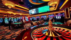 Engage with exciting games at 733bet's luxurious casino, featuring poker and blackjack tables.