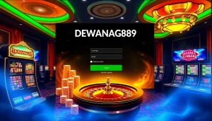 Berinteraksi dengan login slot DEWANAGA89 pada antarmuka perjudian online yang menarik, menampilkan mesin slot dinamis.