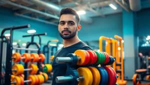 Découvrez instasupertonio.fr, un rack de musculation professionnel dans une salle de sport moderne.