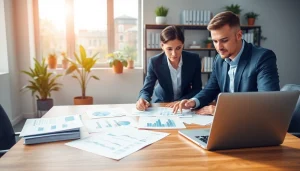 Analyze competitor pricing strategies with charts and reports in a professional office.