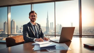 Experienced accountant working at an accounting firm in Abu Dhabi, showcasing professionalism.
