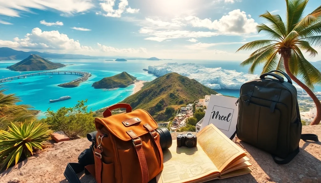 Travel destinations featuring Bora Bora, Patagonia, and Santorini in stunning landscapes.