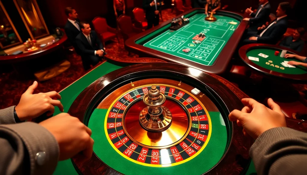 Exciting roulette gameplay at https://okfun.baby/ with vibrant chips and dramatic lighting.