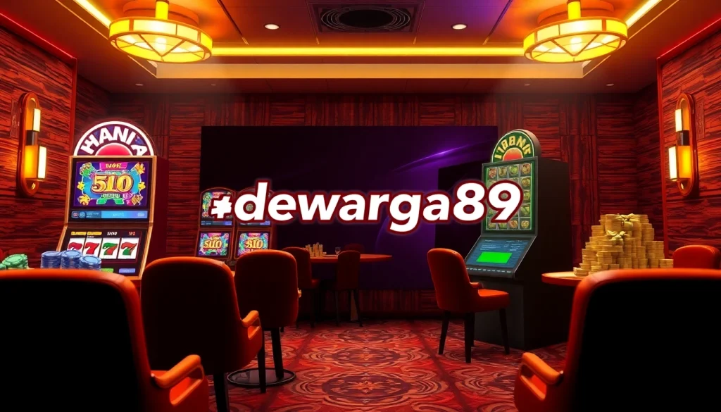 Putar slot DEWANAGA89 dengan visual memikat gulungan berwarna-warni dan chip di suasana kasino yang mengundang.