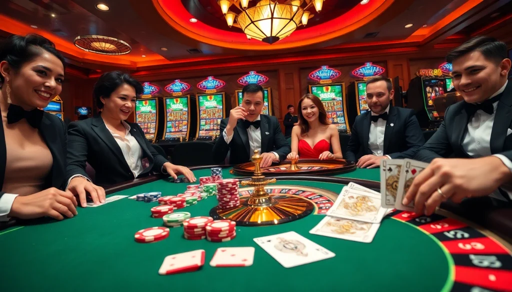 Experience the thrill of poker at RR88 with vibrant casino elements and high-stakes action.