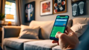 Engaging view of sports betting apps Oklahoma displayed on a smartphone with a user interaction.