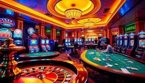 Experience the thrilling ambiance of nhà cái usbet with luxurious gaming elements and vibrant atmosphere.