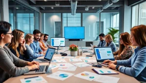 Collaboration in a modern office using WPS官网 for efficient productivity and document management.