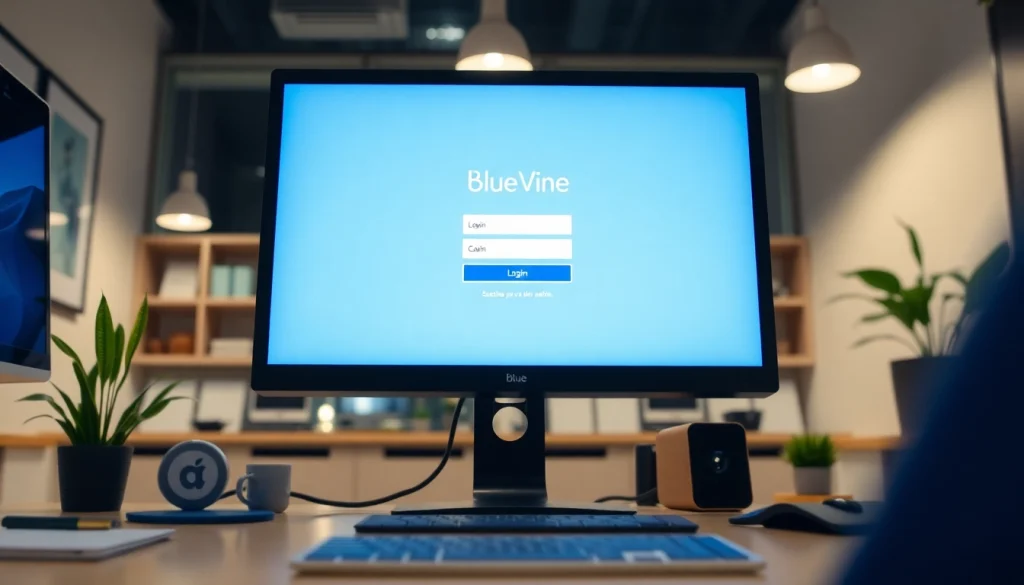 Access the BlueVine login page securely with this clear desktop image showcasing the process.