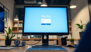 Access the BlueVine login page securely with this clear desktop image showcasing the process.