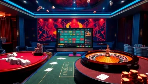 Experience the thrilling atmosphere of Nhà Cái Ga888 with luxurious casino visuals featuring dynamic tables and interactive gameplay.