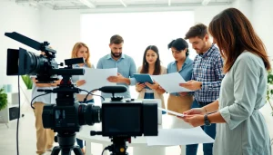 Enhancing Corporate Video Production with a collaborative team in a dynamic studio environment.