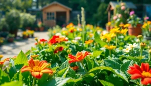 Enhance your Gardening skills with a vibrant garden filled with diverse plants and flowers.