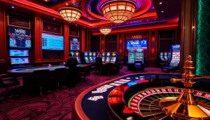 Exciting online casino gaming scene showcasing MM88 HOW with vibrant tables and colorful graphics.