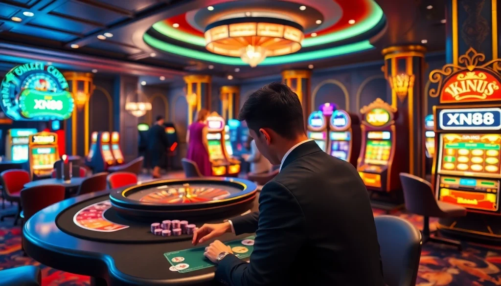 Experience the excitement of winning at XN88 with vibrant casino games and professional dealers.