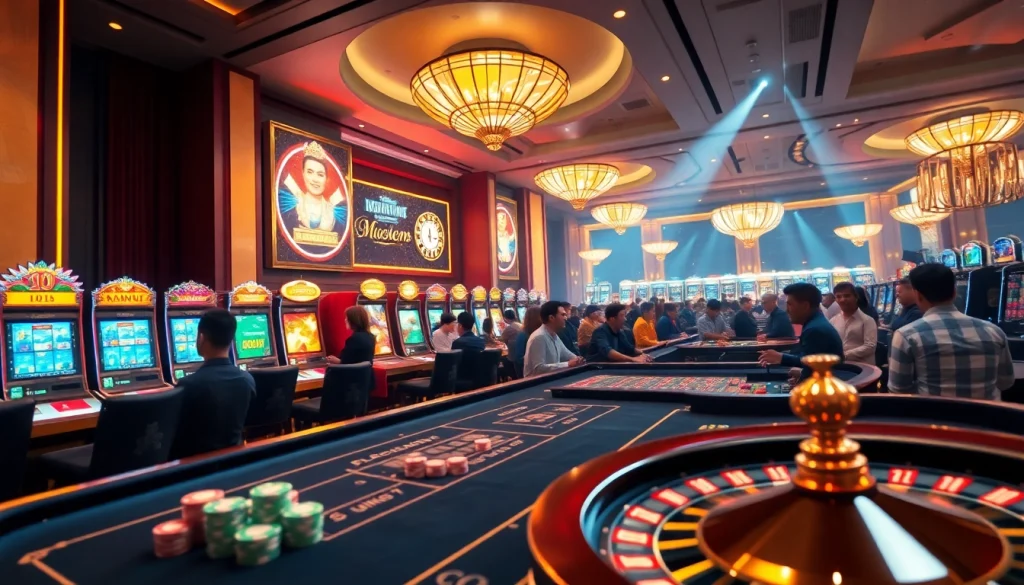 Players excitedly place bets at the online casino www.lc88comm.com, showcasing vibrant games and high energy.