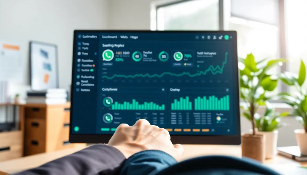Understand What is a CRM for WhatsApp through a professional user interacting with a dashboard.
