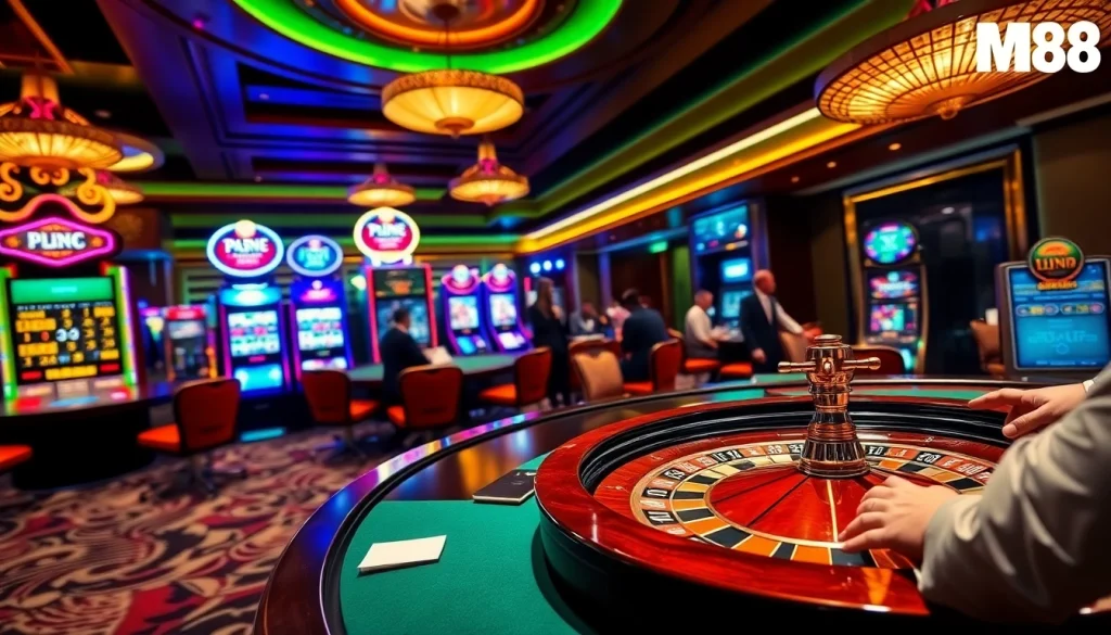 Experience the excitement of Trang chủ MM88 as players engage in thrilling casino games and betting activities.