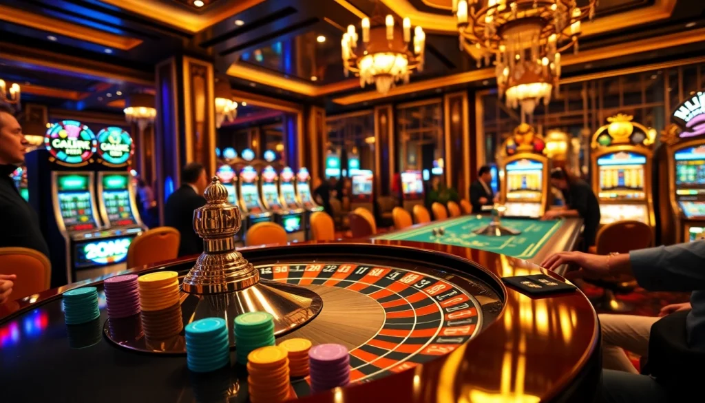 Players engaging at HM88's exciting roulette table, showcasing vibrant casino gaming with luxury.