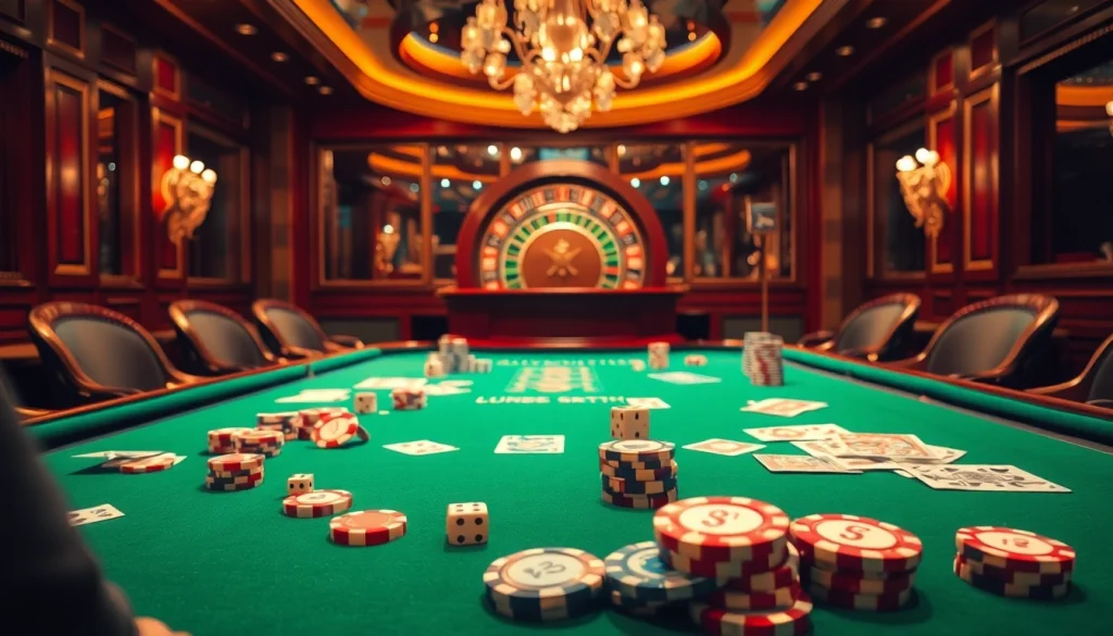 Experience the thrill of ZB368 with luxurious casino elements, including poker chips and cards.