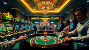 Players enjoying games at https://xx88.promo/, featuring slot machines and roulette.