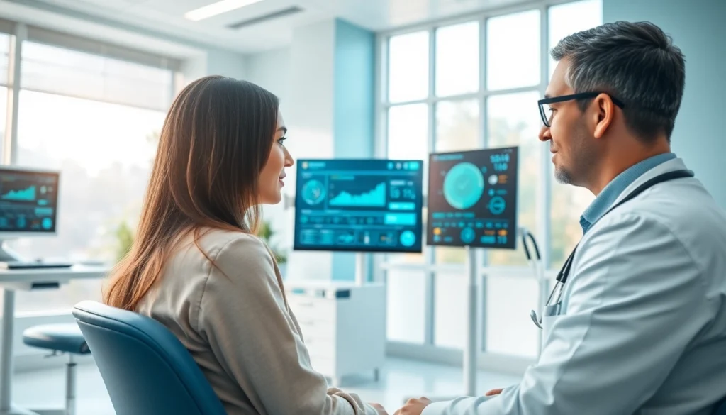 Engaging interaction on trevia.com showcasing digital health consultation with advanced technology.