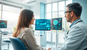 Engaging interaction on trevia.com showcasing digital health consultation with advanced technology.