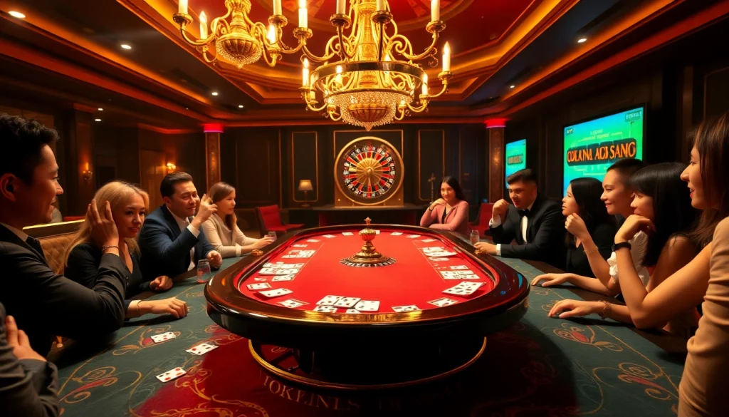 Okwin highlights an exciting casino atmosphere with poker games and vibrant casino elements.