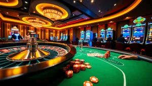 Experience excitement at fa88 casino with dynamic roulette, poker tables, and vibrant slot machines.