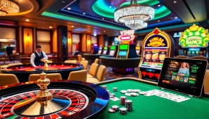 Experience thrilling casino action with VIN88's exciting gaming tables and vibrant atmosphere.