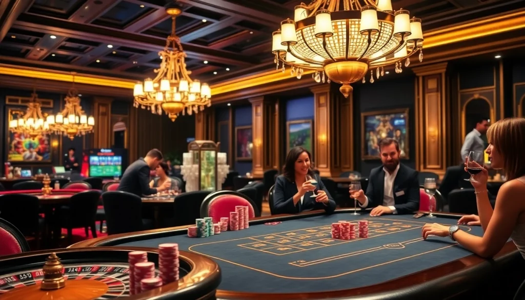 Clube VIP HHBET: Exclusive experience at a luxurious poker table in a vibrant casino.