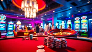 CEO DH88 showcases a vibrant casino scene with poker tables and a roulette wheel.