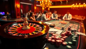 Experience the excitement of gambling at ww 88 with vibrant poker chips and a roulette wheel.