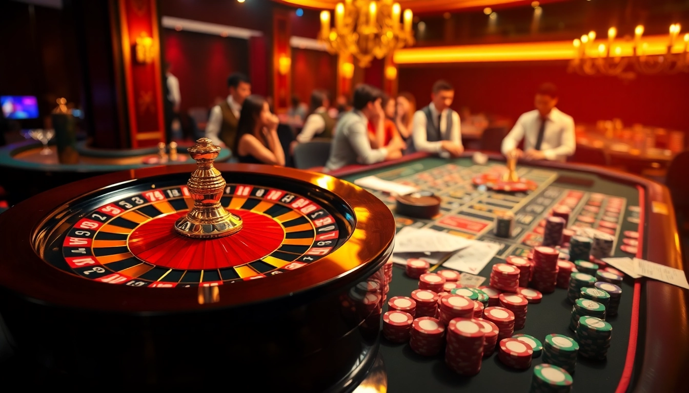Experience the excitement of gambling at ww 88 with vibrant poker chips and a roulette wheel.