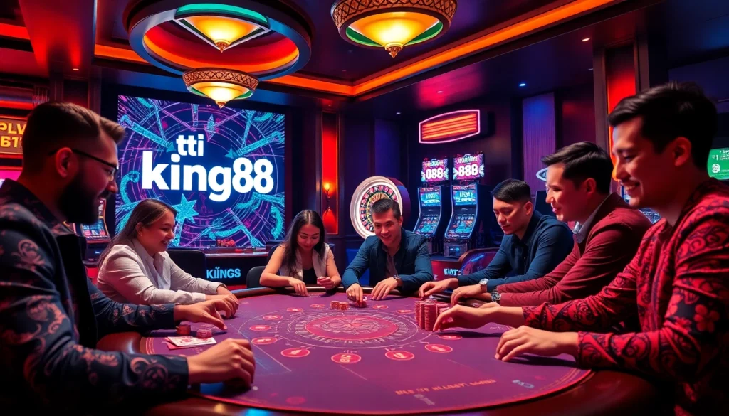 Experience the excitement of gaming at King88 as players engage in thrilling poker action; tải king88 now!