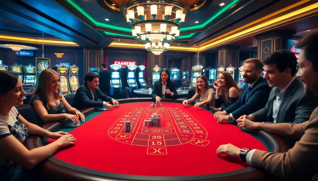 Experience thrilling baccarat action at https://xx88.us/ with players engaged at a luxurious casino table.